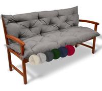 UXIPILBX Coussin de banc d'extérieur 2 à 3 places imperméable et doux avec dossier, coussin de banc de jardin et balancelle épais - Gris, 180 x 50 x 50 cm