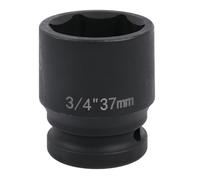 Uxney 37mm Douille hexagonale ，3/4 pouces 6 points standard noix à choc en acier allié au chrome molybdène, métrique