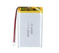 Uxney Batterie de 3,7 V 2200 mAh 604368 lithium-ion lithium-ion avec connecteur 2P-PH avec grille de 2,0 mm
