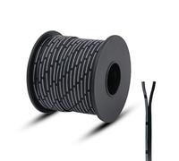 Uxney Câble électrique 28 AWG, 30 m à 2 conducteurs, fil noir en cuivre, largement utilisé dans l'industrie électronique