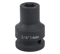 Uxney Clé à douille hexagonale 14 mm, écrou de clé à chocs standard à 6 pointes en acier au chrome molybdène, métrique