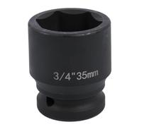 Uxney Douille à Choc 3/4" 35mm Hexagonale 6 Points, en Acier Chrome-Molybdène, pour hoc - Usage Intensif Garage, Industrie