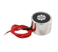 Uxney Électro-aimant P30/22 DC 6V 100N 22LB/10Kg - 30 x 22mm Rond Argenté