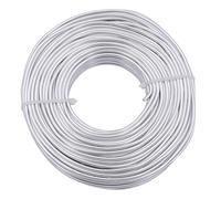 Uxney Fil métallique décoratif, Fil d'aluminium 2mm épais - Loisirs créatifs, bijoux, travaux manuels, bricolage, artisanat (Blanc argenté, 30 mètres)