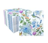 Uxreoib Table Kind 2 Capas, 33 cm, Paquete a Granel de 100 servilletas de Papel Reciclado Suave, servilletas Florales Desechables para Fiestas, Catering, ecológicas (colibris)