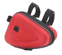 Uxsiya Sacoche de guidon de vélo à suspendre sur le devant pour la plupart des vélos de montagne et de route (rouge)