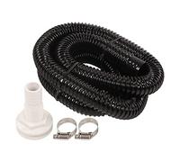 Uxsiya Tuyau en PVC de 5 Pieds, kit de plomberie de Tuyau de Pompe de cale étanche de 1 à 1/8 po de diamètre Fonctionnel sans pli 2 pièces Pince à Travers Le raccord de Coque pour Bateau