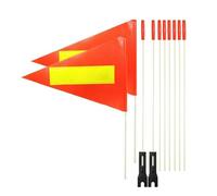 Uxsjakjsd 2 Pièces de Drapeau de Sécurité de Remplacement, Poteau Ajustable de 6 Pieds, Polyester, en Couleur Intégrale, Résistant à la Déchirure, Imperméable pour Vélo, Voiture Électrique, de P