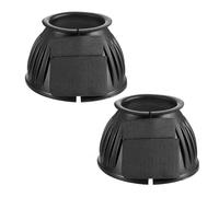 Uxsjakjsd 2pcs Boots de Cloche en Caoutchouc Double Écluse Bottes de Soins à Cheval pour Les Hook et Boucle de Boucles de Bouclier