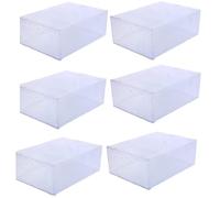 Uxsjakjsd 6 Paquets de Boîtes à Chaussures Transparentes, Boîtes de Rangement Anti-Poussière pour Armoire à Chaussures