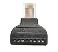 Uxsjakjsd Adaptateur RJ45 vers Terminal 8 Broches Adaptateur Réseau à Borne à Vis 8 Broches pour Connecteur de Câble Internet Réseau AV