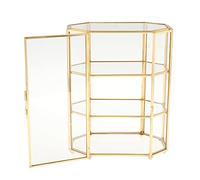Uxsjakjsd Boîte à en verre à 3 niveaux - Organisateur de maquillage - Boîte à multifonction - Vitrine pour le rangement de maquillage, décorations de table