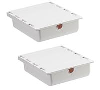 Uxsjakjsd Boîte de Rangement sous Bureau, Tiroir, Fond de Bureau, Boîte de Rangement Adhésive, Poste de Travail, Chambre D'Étudiant, Boîte à Cosmétiques