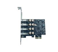 Uxsjakjsd Carte D'Extension PCIe 4 Ports USB 3.0 Riser Adaptateur PCI Express X1 vers 4 Ports USB 3.0 Contrôleur HUB USB 5Gb pour Bureau