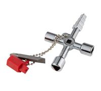 Uxsjakjsd Clé à Molette pour Armoire de Contrôle Électrique, Clé de Monte-Charge 4 en 1, Ensemble D'Outils de Tournevis Quadrangulaire, Outils à Main pour Armoire de Monte-Charge.