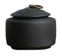 Uxsjakjsd Coffret FunéRaire en CéRamique pour Chiot, Urne FunéRaire pour Animaux, Urne FunéRaire pour Cendres, Souvenir pour Chien, ComméMoratif, Noir A