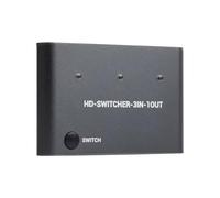 Uxsjakjsd Commutateur 4K Compatible 3 Entrées 1 Sortie Commutation en Un pour Le Partage de Dispositifs D'Entrée Affichage sur Écran HD pour Jeux PC