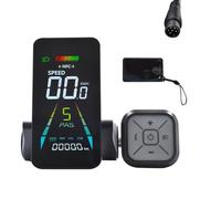 Uxsjakjsd Compteur de Vitesse NFC LCD 6 Broches pour Vélo Électrique, Écran Couleur Animé, 24 V/36 V/48 V/60 V, UART, Compteur de Vitesse, Scooter Électrique.