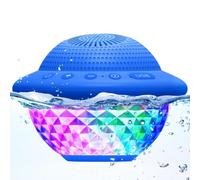 Uxsjakjsd Enceinte Bluetooth sans pour la Natation, Étanche IPX67, Portable, Flottante, avec Lumière LED RVB