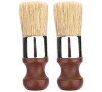 Uxsjakjsd Ensemble de Brosses de Nettoyage de Soins à Poignée Courte (2pcs) pour Meubles, Cuir et Bois pour Pinceau de Baume avec Une Adhérence Confortable