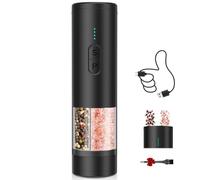 Uxsjakjsd Ensemble de Moulins à Sel et à Poivre ÉLectriques 2 en 1, Rechargeables par USB, avec LumièRe LED.