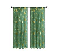 Uxsjakjsd Ensemble de Rideaux de Fenêtre de Noël - 2 Pièces avec Imprimé Flocon de Neige pour la Décoration du Salon 52" W X 107.9" L