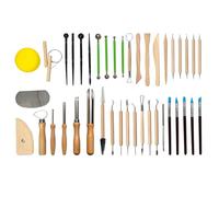 Uxsjakjsd Ensemble D'Outils de Sculpture et de Forge - Kit de Sculpture sur Argile 42 Pièces pour Poterie, Moulage et Mise en Forme, Adapté Aux Débutants et Aux Experts Professionnels