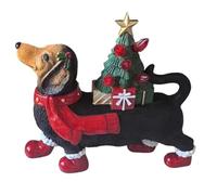 Uxsjakjsd Figurines de Teckels - Sculpture Lumineuse Mignonne - Décoration de Noël pour Bureau, Table, Étagère, Chambre à Coucher