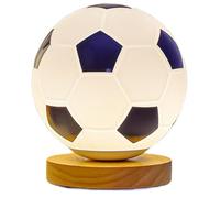Uxsjakjsd Football Night Light Small Table Lampe USB LED Circulaire en Bois Verre de Chambre de Lit de Chambre à Coucher Décoration D'Étude Illumination Un