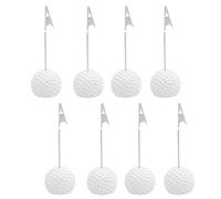 Uxsjakjsd Idéal pour Les Événements sur Le Thème du Golf - pour Cartes de Place de Balle de Golf 8-Pack avec Clips Crocodile pour la Décoration de Table.