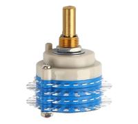 Uxsjakjsd Interrupteur Rotatif, Diamètre de L'Arbre : 6 Mm, pour L'Électronique, 24 Étapes, Arbre de 20 mm de Long, à Mécanisme de Pré-Rupture