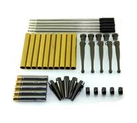 Uxsjakjsd Kit de 5 Stylos Fins Fantaisie pour Tournage sur Bois, Finition Métal, Mécanisme Rotatif