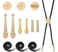 Uxsjakjsd Kit de Découverte de Cravate Bolo, Sliver Sliver Bolo Tie Tip Bounle Remplacement avec Extrémité du Cord