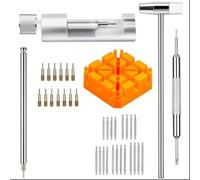 Uxsjakjsd Kit D'Outils de Réparation de Montres 39 PCS pour Un Expert Professionnel, Un Dissolvant de la Broche de Chaîne, Un Ensemble de Bracelet de Sangle à Fente de Bande de Liaison