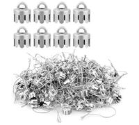 Uxsjakjsd Lot de 1 000 Capuchons de Rechange pour Décorations de Noël, Ronds, 1,3 Cm, en Plastique, Argentés