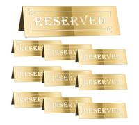 Uxsjakjsd Lot de 10 Panneaux de Table Réservés, Imperméables, Dorés, Double Face, pour Mariage, Anniversaire, Réunion