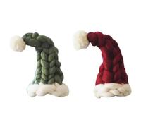 Uxsjakjsd Lot de 2 Chapeaux de Noël pour Bouteille de Vin, Couvre-Bouteilles de Vin, Mignons, Accessoires de Décoration