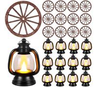 Uxsjakjsd Lot de 24 Mini Lanternes pour Décoration de Table de Fête, Thème Western, Style Cowboy