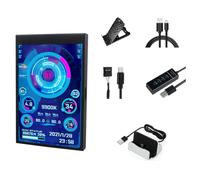 Uxsjakjsd Mini Écran IPS 3,5 Pouces pour Ordinateur CPU GPU RAM HDD Moniteur de Données Moniteur LCD Type-C AIDA64 avec Hub USB A