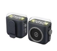 Uxsjakjsd Mini Enceinte Bluetooth MagnéTique avec Clip, Affichage de L'Heure, Son HiFi, BoîTe à Musique, Veilleuse sans, MP3, Appels Mains, Noir