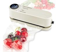 Uxsjakjsd Mini Machine de Scellage sous Vide Scelleuse sous Vide Portative pour Aliments Beige