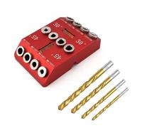 Uxsjakjsd Niveau à Bulle Inclus, Guide de Perçage avec Trous Inclinés/Droits à 30/45/90°, Gabarit de Perçage 4 Tailles pour le Travail Du Bois