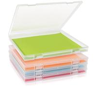 Uxsjakjsd Organiseur de Rangement pour Scrapbooking 30 X 30 Cm, Lot de 4 Boîtes de Classement en Plastique pour la Gestion Du Papier et des Photos