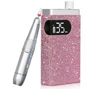 Uxsjakjsd Ponceuse à Ongles Électrique Sans pour Perceuse Acrylique Diamantée Rechargeable Portable Écran HD 35000 Tr/Min B