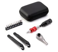 Uxsjakjsd pour Le Camping et Les Voyages avec Outil Réversible à Cliquet, 10 Bits D'Outils Trousse à Outils
