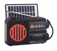 Uxsjakjsd Radio d'urgence Portable Solaire FM AM SW, Haut-Parleur Bluetooth avec Lampe de Poche, Lecteur de Carte TF, Lecteur de Musique MP3