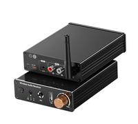 Uxsjakjsd Récepteur Émetteur Bluetooth 6.0 Multifonction, Récepteur Stéréo, Amplificateur de Puissance Bluetooth, AUX/USB/Microphone 6,5 Mm