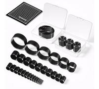 Uxsjakjsd Set D'Outils de Découpe Circulaire en Cuir - Outils de Perforation en Acier au Haute Qualité pour Projets DIY, Comprend des Matrices de Perforation Rondes et des Perforatrices