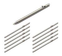 Uxsjakjsd Stylo de Poche Portable avec Recharge de Rechange - Mini Stylo à Bille à Verrou en Titane, pour Outils D'Écriture de Signature de Bureau A