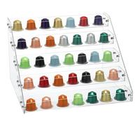 Uxsjakjsd Support de Rangement pour Capsules de Café en Acrylique, Compatible avec, Le Bureau et Les Stations de Café, Support de Rangement à 5 Niveaux pour Les Organisateurs de Dosettes de